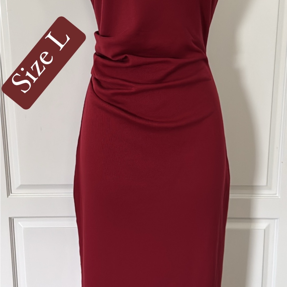 Zara Deep Red Midi Dress